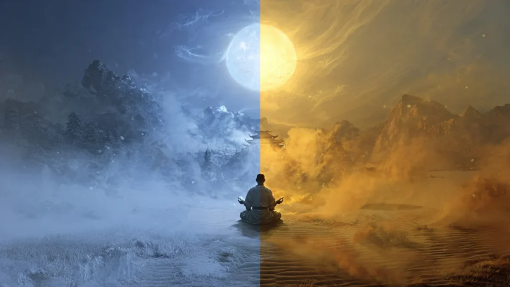 contrast of yin and yang cultivation paths