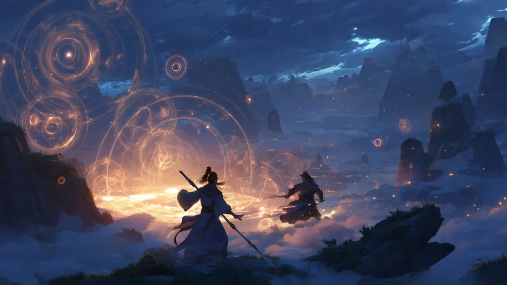 A character consistently defeating stronger enemies as progression rules visually glitch.