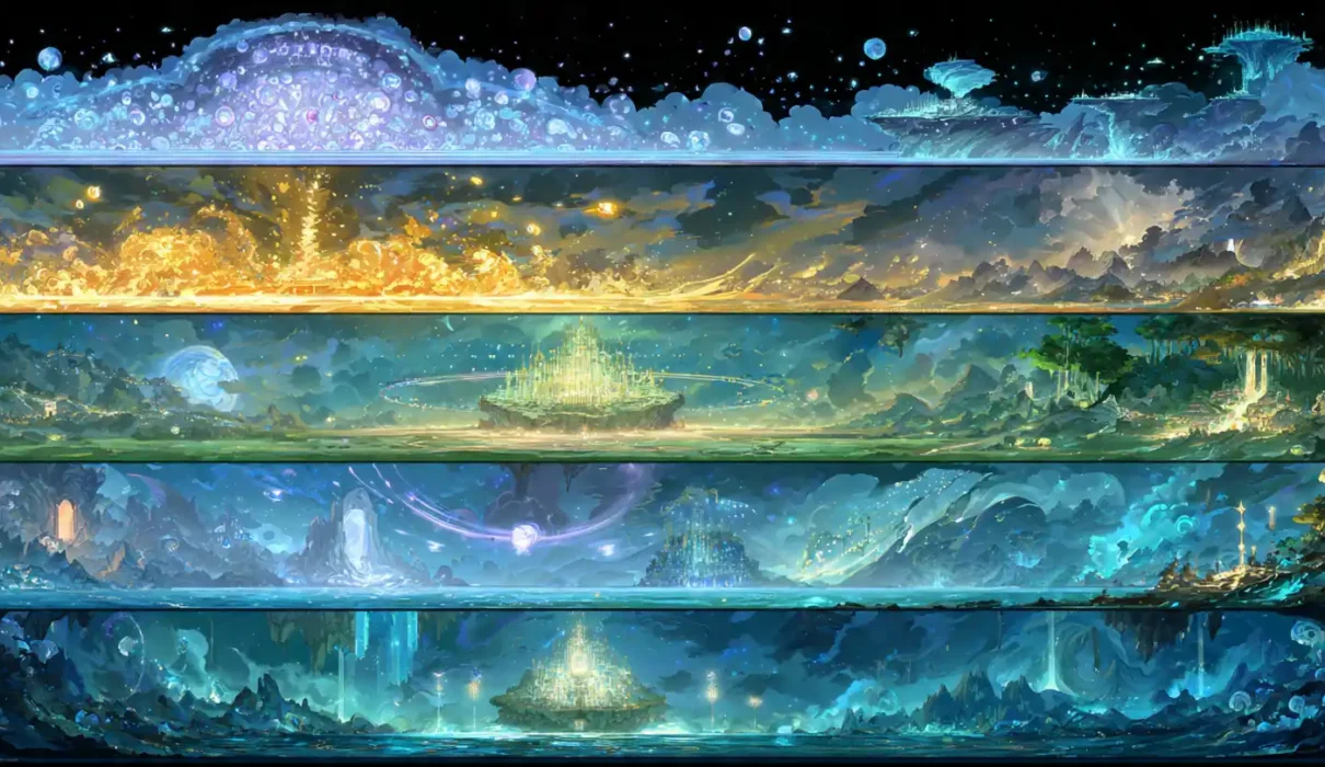 A visualization of cultivation realms, representing power scaling in cultivation novels