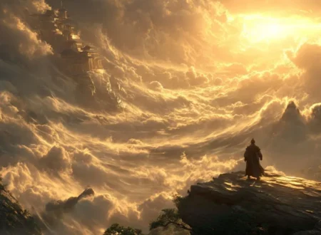 Martial Peak Yang Kai is standing at a mountain peak, looking over the horizon