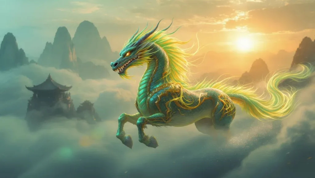 Divine Beast Longma showing dragon scales and majestic appearance