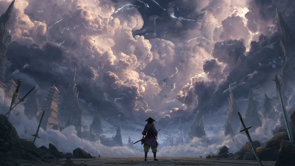 Celestial fantasy artwork representing The Great Ruler with divine beasts and cultivator