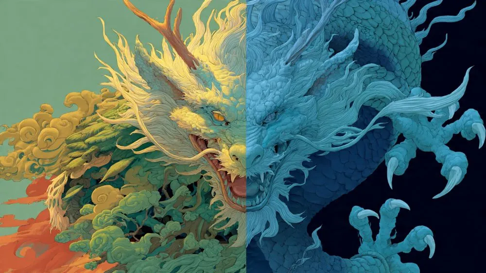 Physical differences between Eastern and Western dragons body structure comparison