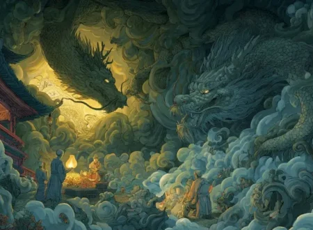 Western Dragon vs Eastern Dragon - Villagers Praying to The Dragons in the Dragon Temple