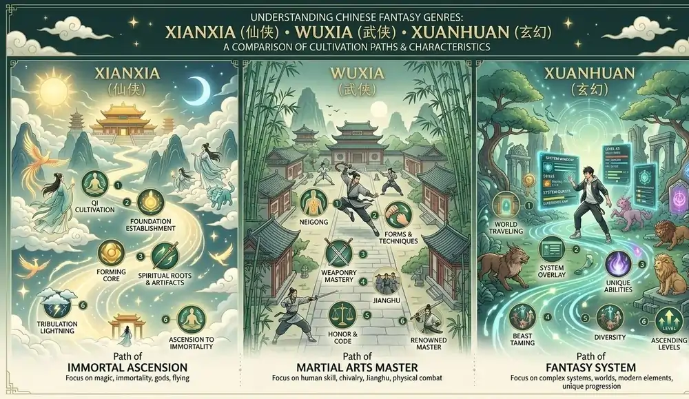 A Comparison Of Chinese Cultivation Novels Genres.