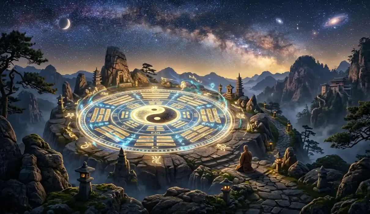 Sacred Bagua diagram displaying the Eight Trigrams.