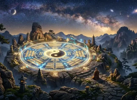 Sacred Bagua diagram displaying the Eight Trigrams.