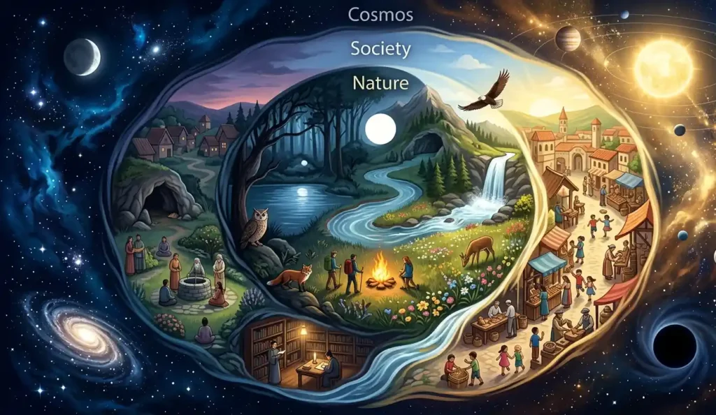 Yin Yang shown operating throughout the natural world.