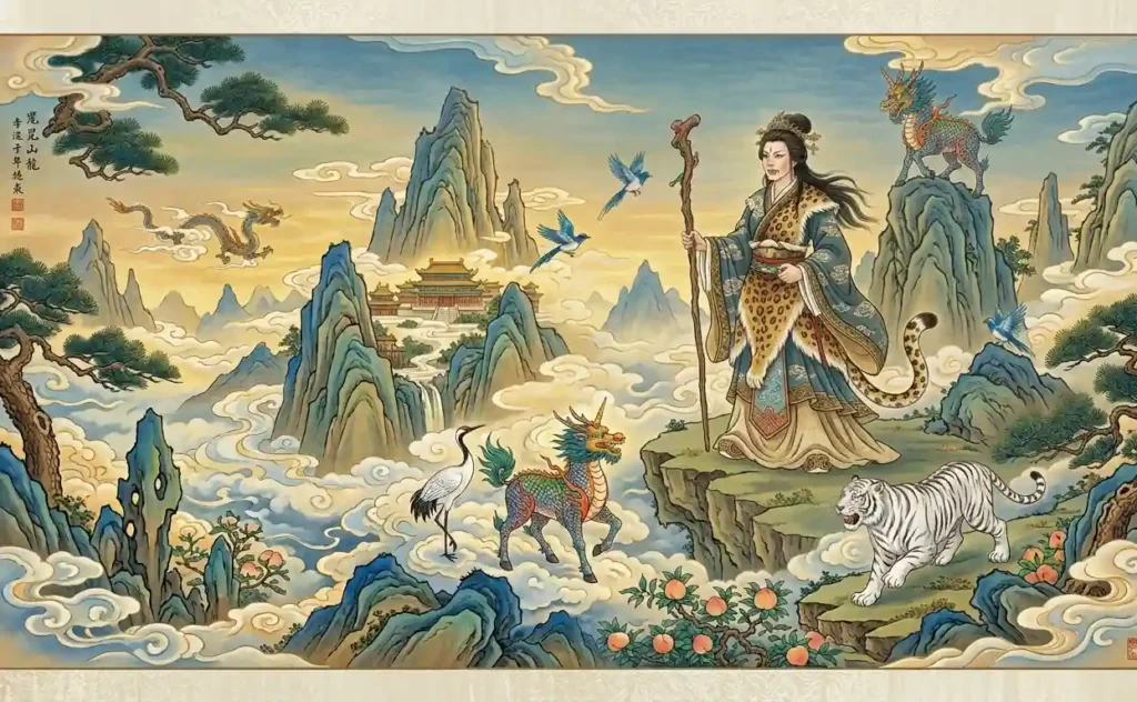 Early Xiwangmu depicted as a fierce mountain deity.
