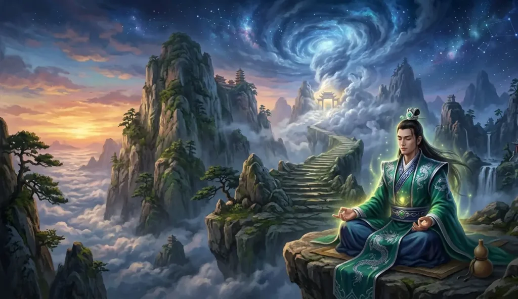 Future Jade Emperor cultivating before divine ascension.