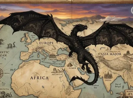 Why do dragons exist? A giant dragon symbol appearing across ancient world cultures.
