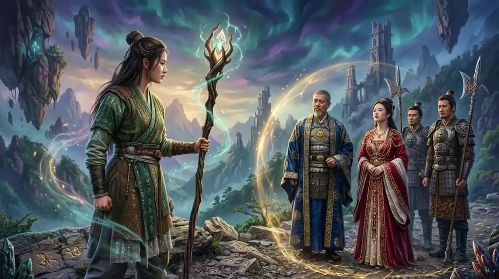 Female cultivator challenging powerful adversaries.