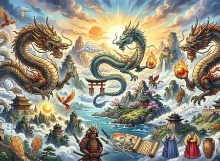 Eastern Dragon Facts - Eastern dragons shown with common myths being challenged.