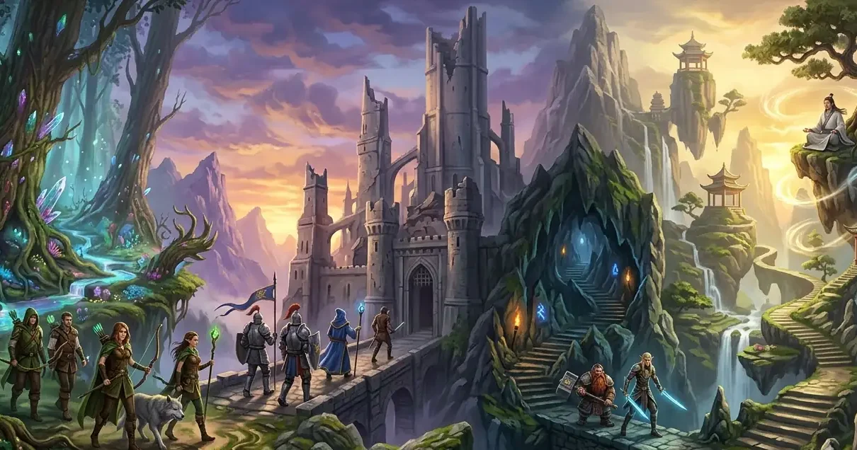 Heroes from progression fantasy books advancing in power.