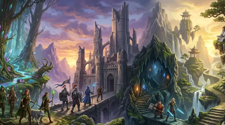 Heroes from progression fantasy books advancing in power.