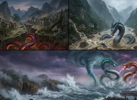Chinese dragon myths linked to natural disasters and phenomena.