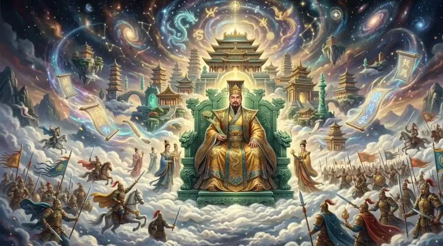 Jade Emperor Powers - Jade Emperor displaying his divine authority over the cosmos.