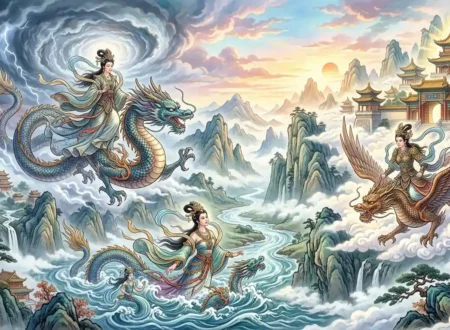 Female dragons and dragon goddesses from Chinese mythology.