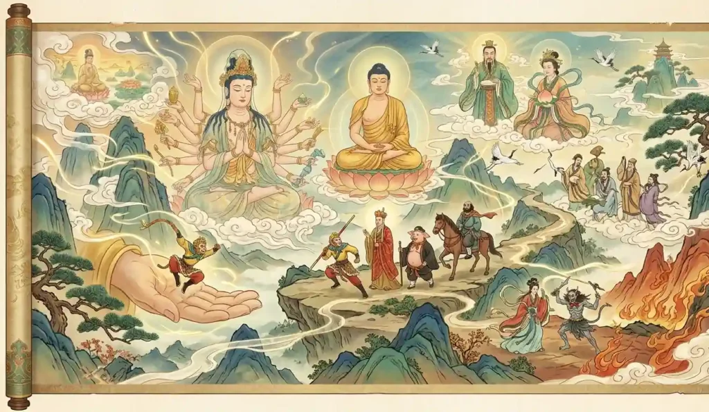 Symbols from religion, mythology, and adventure within the novel.