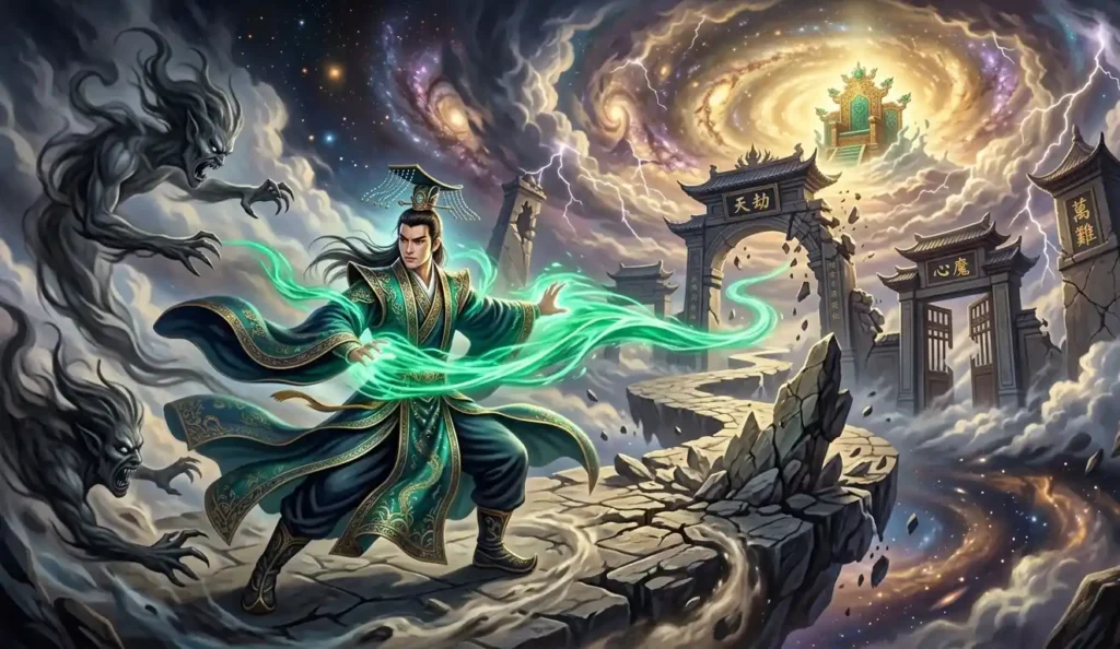 Cultivator facing supernatural trials during his journey.