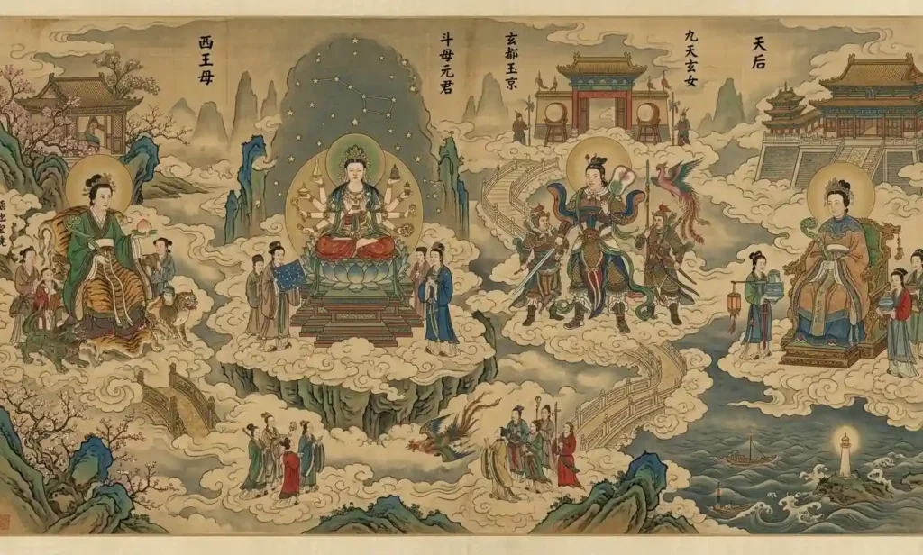 Ancient depictions of two distinct Queen Mother figures.