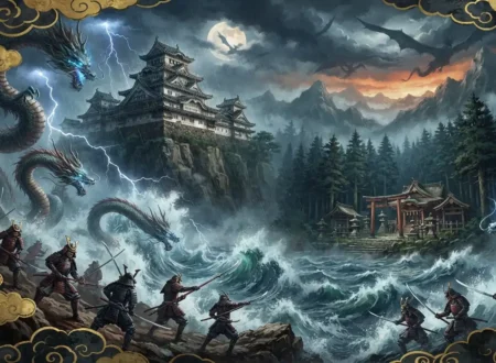Japanese dragon legends with cinematic storytelling potential.