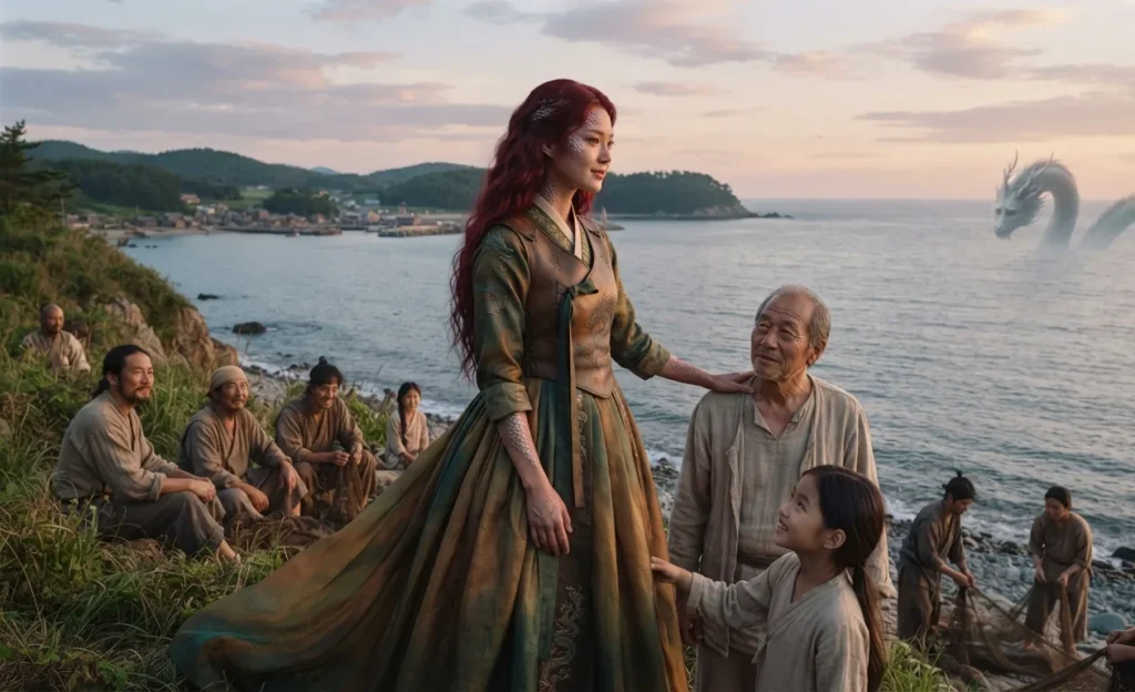 Dragon King's daughter living among humans.