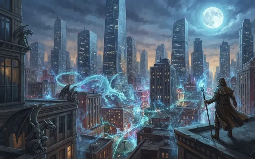 Magical creatures hidden within a modern city.