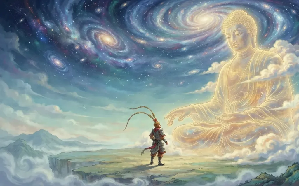 Sun Wukong confronting the limits of his power.