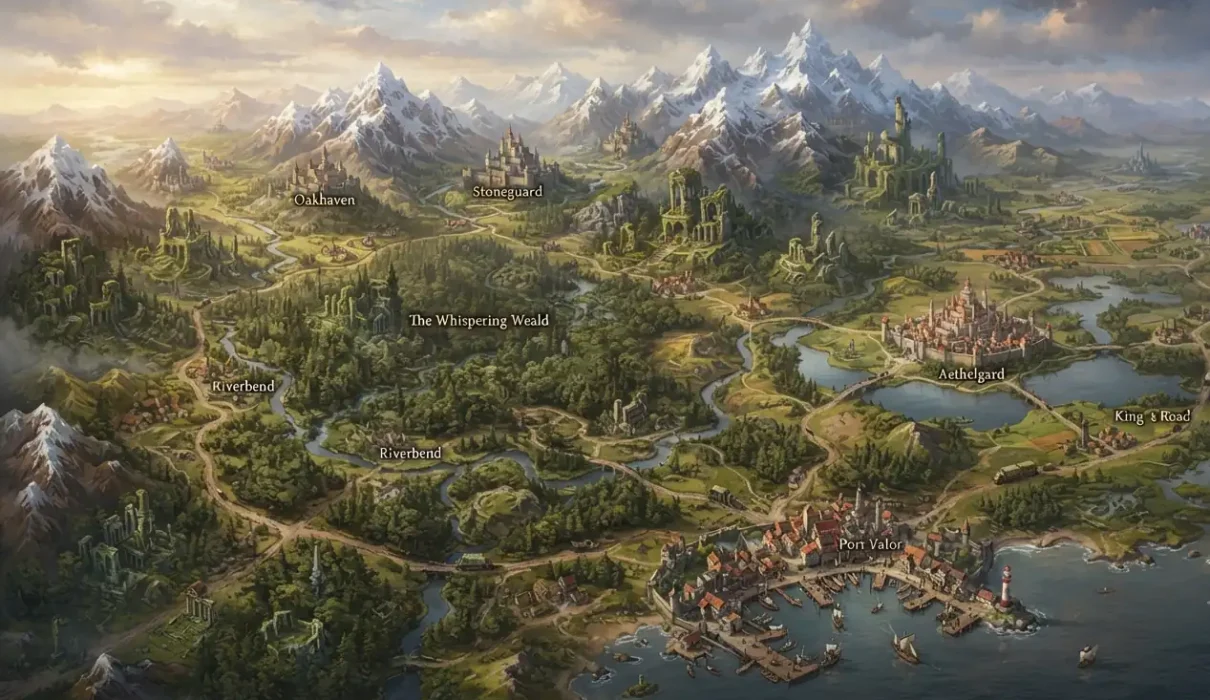 How to build a fantasy world - Richly detailed fantasy world with realistic geography and civilizations.