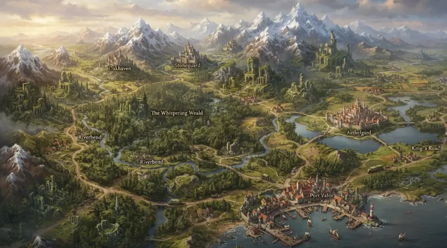 How to build a fantasy world - Richly detailed fantasy world with realistic geography and civilizations.