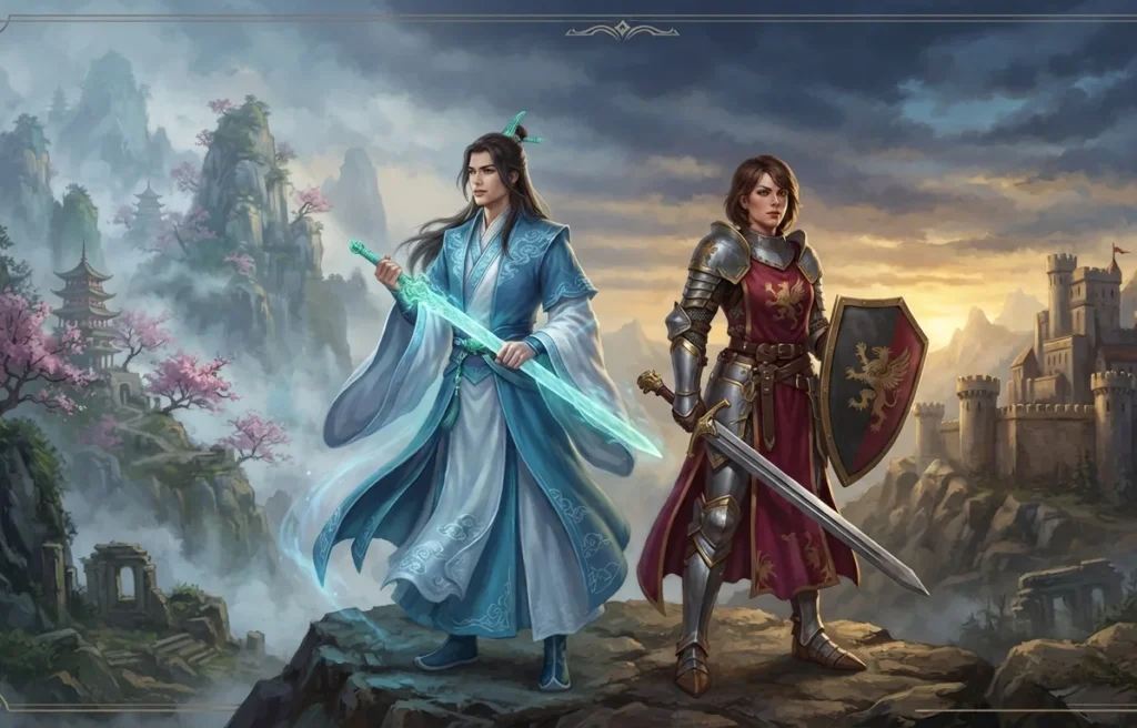 Cultivation protagonist compared with a Western fantasy hero.