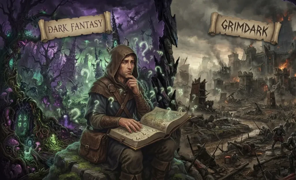 Reader comparing two closely related fantasy genres.