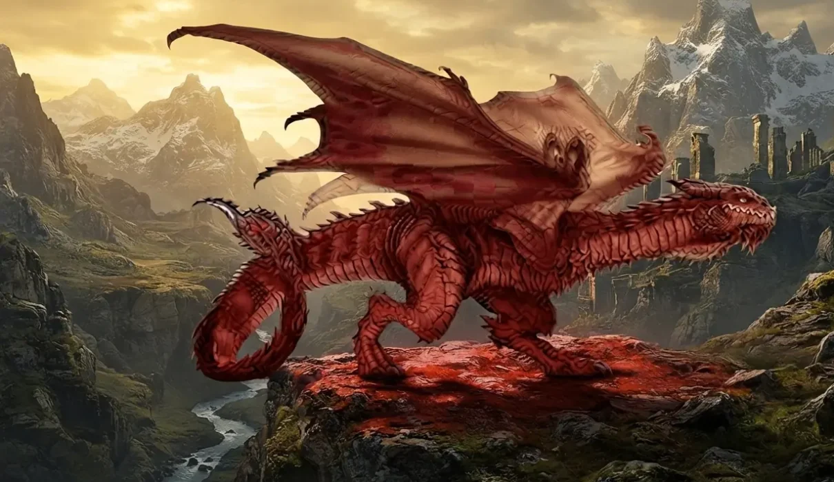 Western Dragon vs Wyvern - Western dragon and wyvern shown side by side for comparison.
