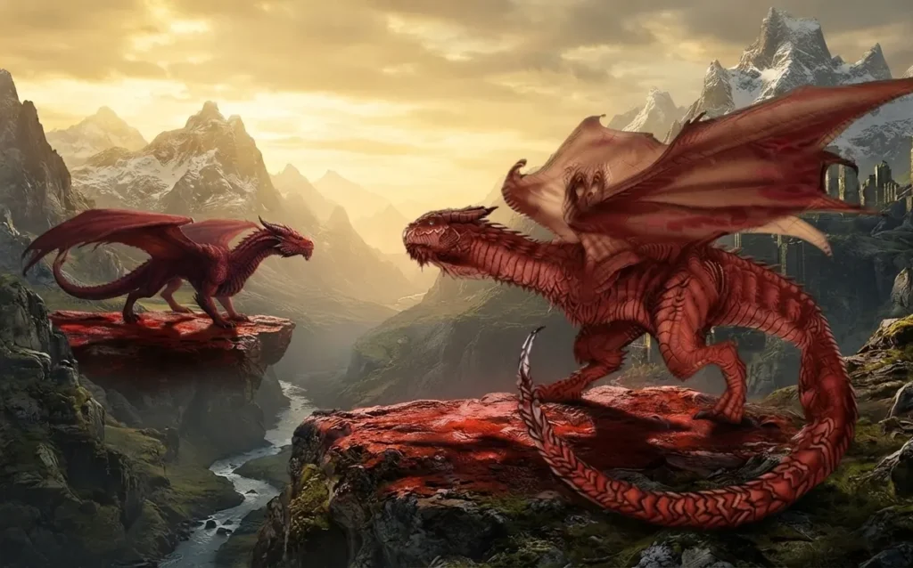 Four-legged dragon compared with a two-legged wyvern.