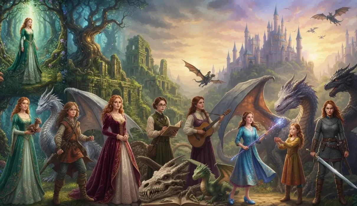 Female fantasy protagonists with dragons from best dragon books with female leads gather