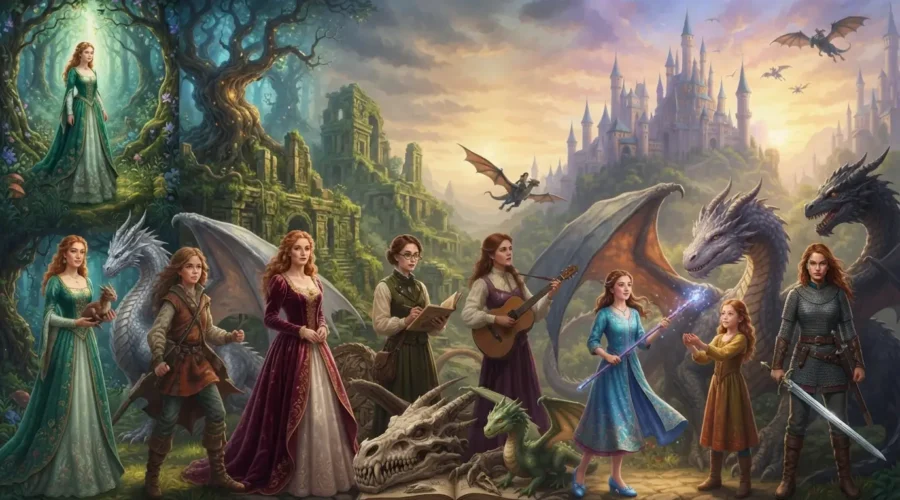 Female fantasy protagonists with dragons from best dragon books with female leads gather