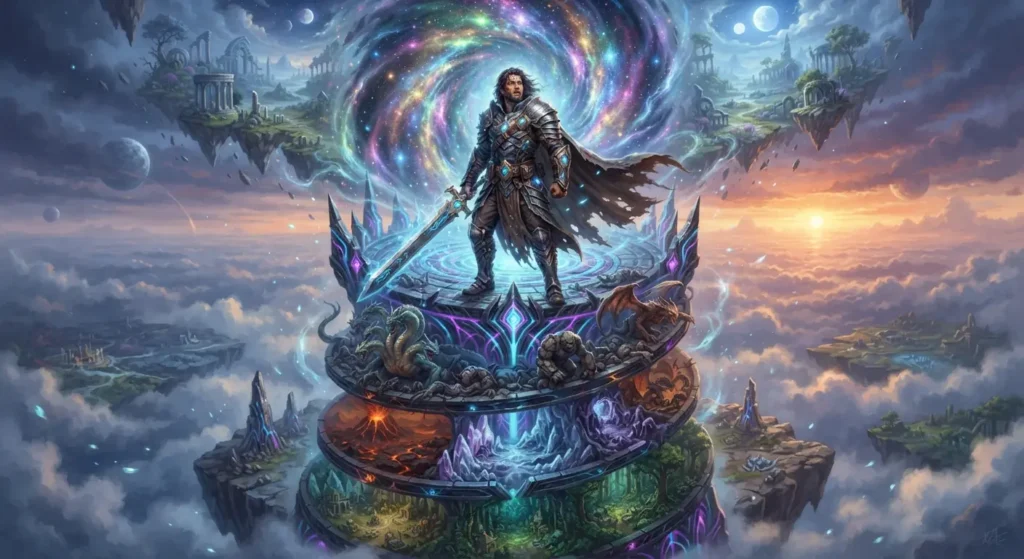 Progression fantasy hero reaching a new level of power.