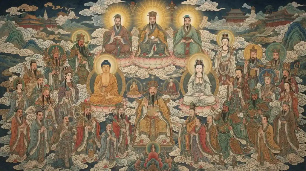 Different versions of Chinese religious hierarchy.