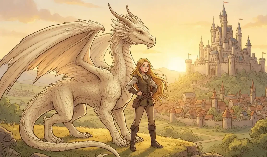 Young heroes traveling through a world of dragons.
