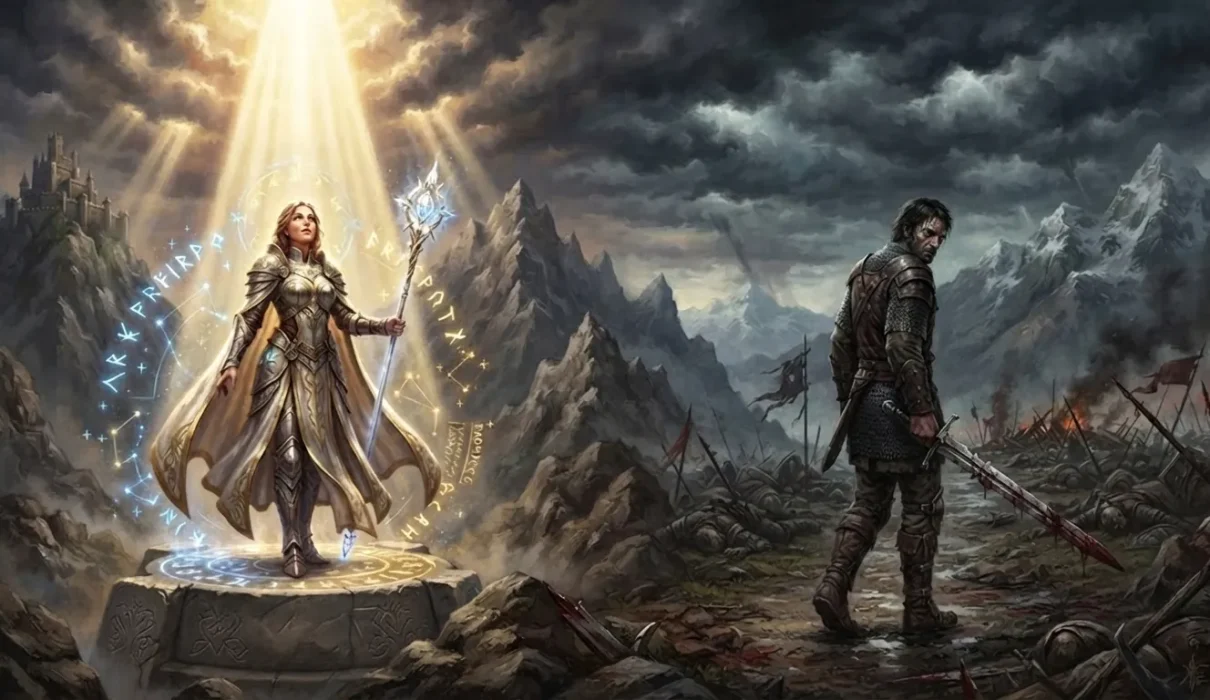 Chosen One and reluctant hero contrasted in fantasy.
