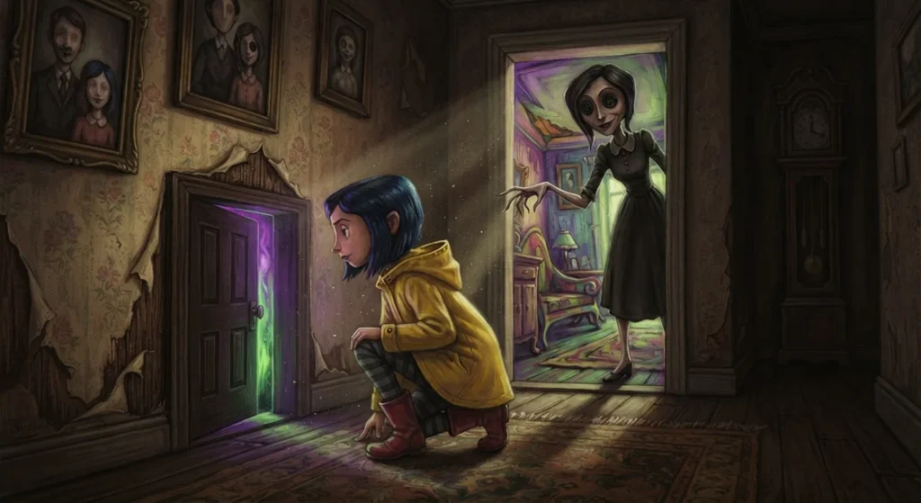 Coraline confronting the Other Mother.