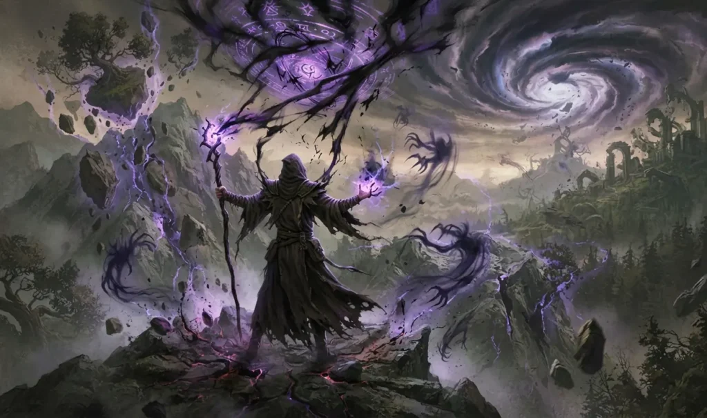 Dark fantasy magic with dangerous consequences.