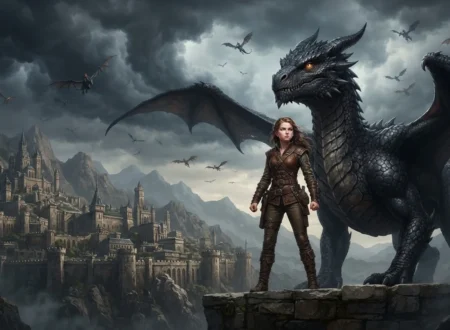 Fourth Wing-inspired dragon rider at a fantasy military academy.
