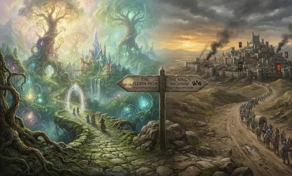 Two contrasting legacies shaping modern fantasy.