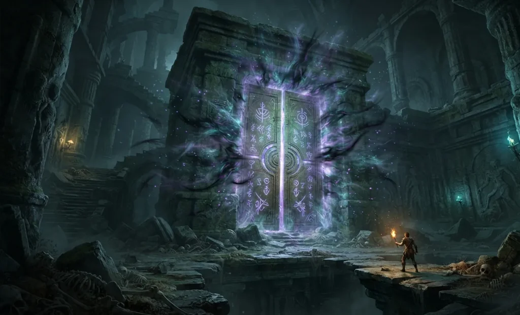 Mysterious ancient gate whose purpose remains unknown.