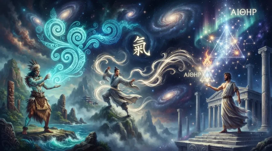 Mana, chi, and aether compared across cultural traditions.