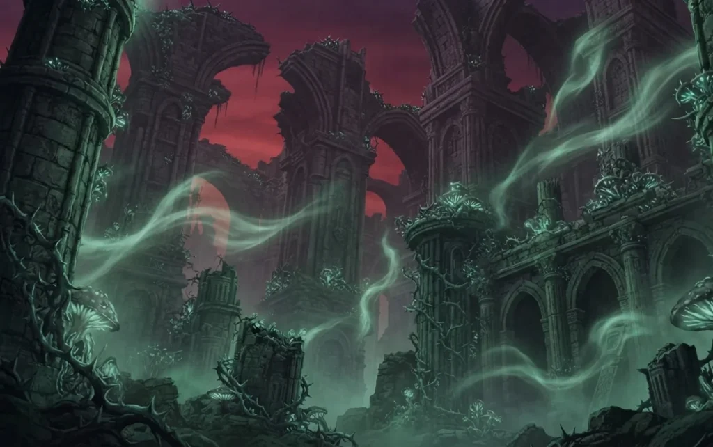 Ancient cursed realm inspired by myth and folklore.