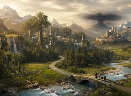 A Fantasy Landscape Inspired by Tolkien's Middle-earth.