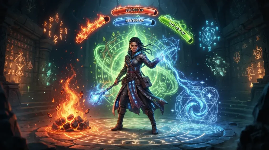 Mana, chi, and aether influencing fantasy magic systems.